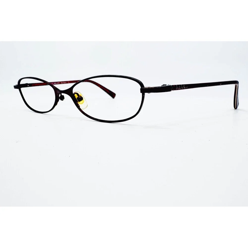 Nicole Miller Eyeglasses Womens Burgundy Oval Full Rim Barbara 51-16-135